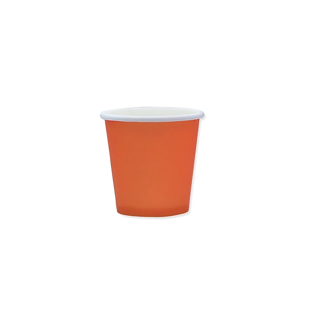 Bicchierini Arancione Ecolor in carta 80cc, 25pz.