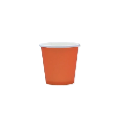 Bicchierini Arancione Ecolor in carta 80cc, 25pz.
