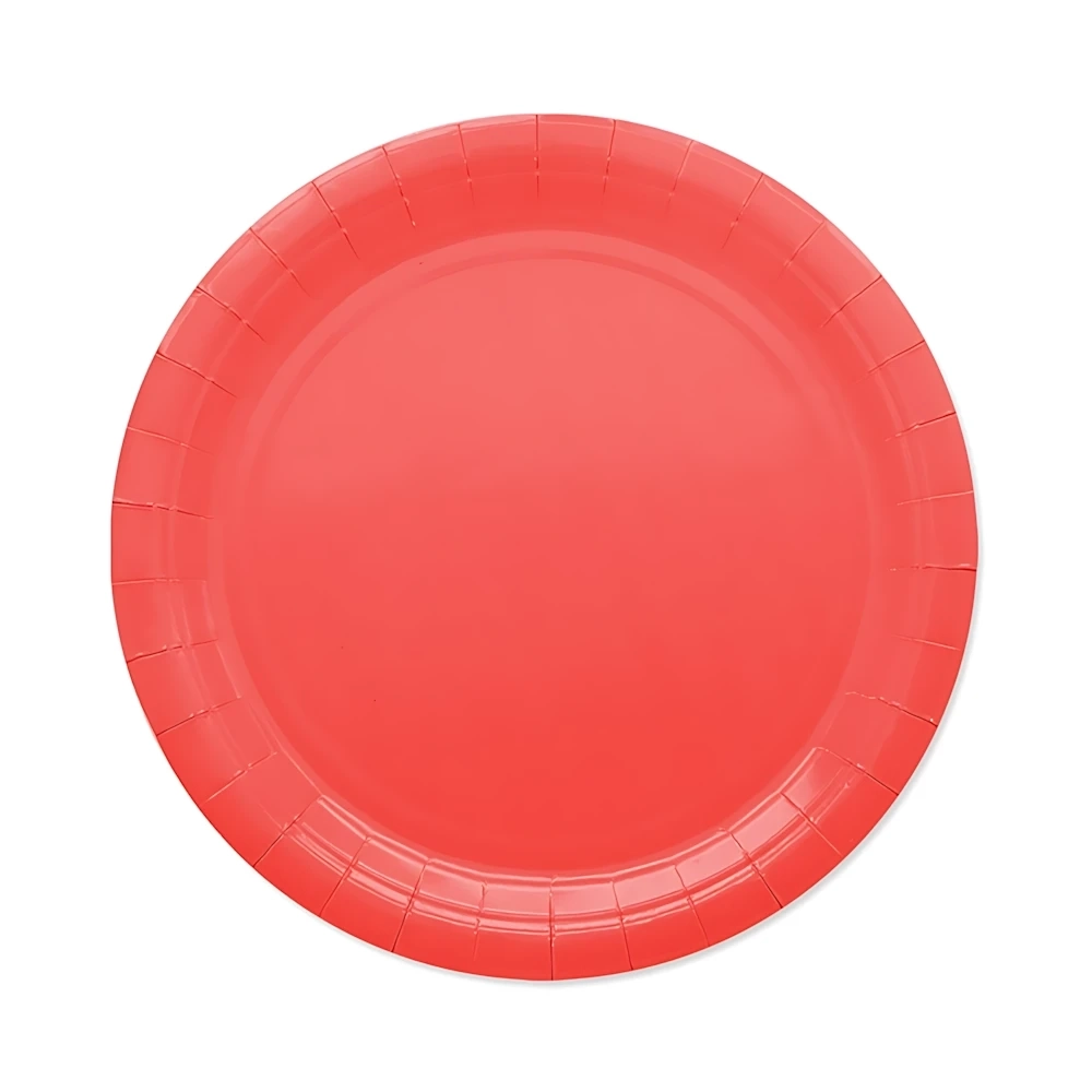 Piatti Rossi Ecolor in carta 24cm, 25pz.