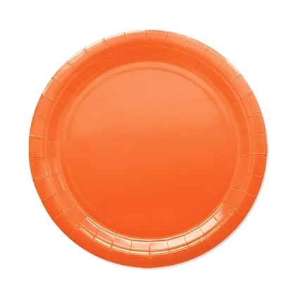 Piatti Arancione Ecolor in carta 24cm, 25pz.