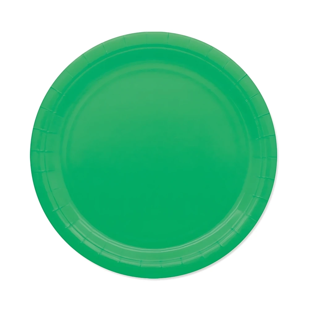 Piatti Verdi Ecolor in carta 24cm, 25pz.