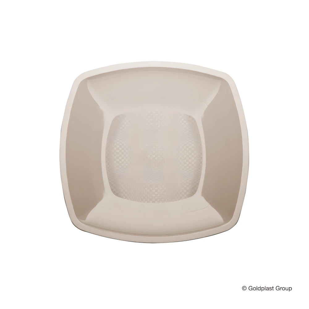 Piattini Taupe dessert, frutta di forma quadrata 18cm, 25pz.