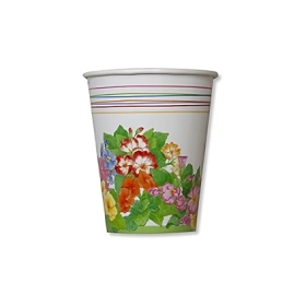 Bicchieri Primula compostabili 250cc in carta, 8pz.