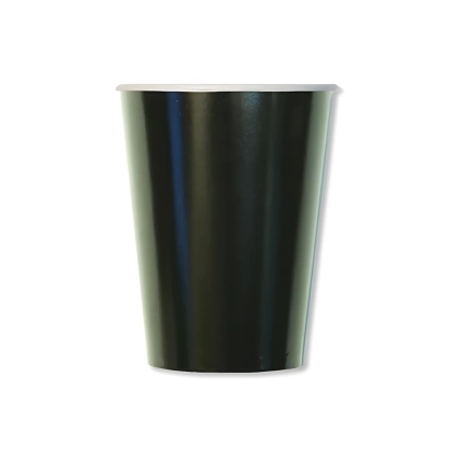 Bicchieri Neri compostabili 250cc  in carta, 20pz.