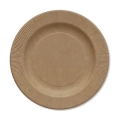 Piatti Kraft grandi in cartoncino compostabile, bordo pieghettato 27cm, 20pz.