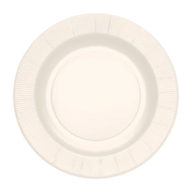 Piatti Bianchi grandi in cartoncino compostabile, bordo pieghettato 27cm, 20pz.