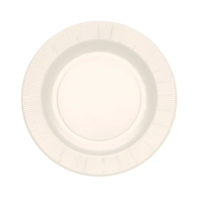 Piatti fondi Bianchi in cartoncino compostabile con bordo pieghettato 25cm, 20pz.