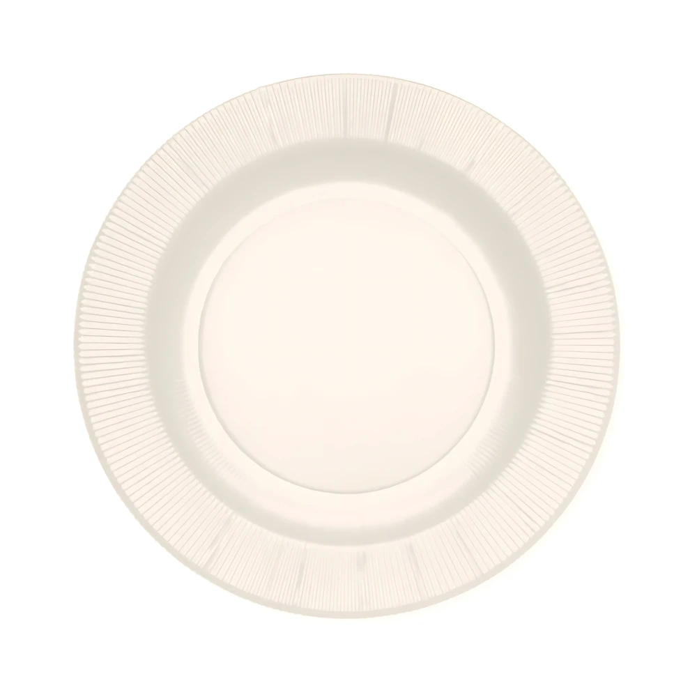 Piatti fondi Bianchi in cartoncino compostabile con bordo pieghettato 25cm, 20pz.