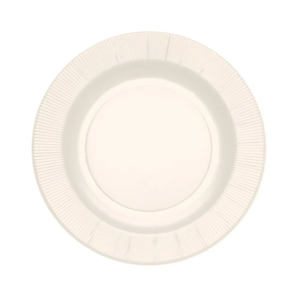 Piatti fondi Bianchi in cartoncino compostabile con bordo pieghettato 25cm, 20pz.