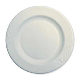Sottopiatti Bianchi con bordo pieghettato 32,4cm, 10pz.