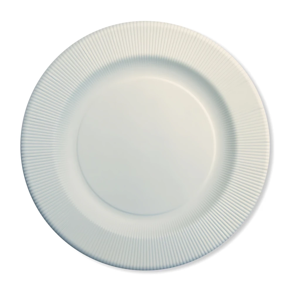Sottopiatti Bianchi con bordo pieghettato 32,4cm, 10pz.