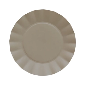 Piatti Taupe grandi in cartoncino compostabile Bruno 24,5cm, 20pz.
