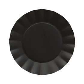 Piatti Neri grandi in cartoncino compostabile Bruno 24,5cm, 20pz.