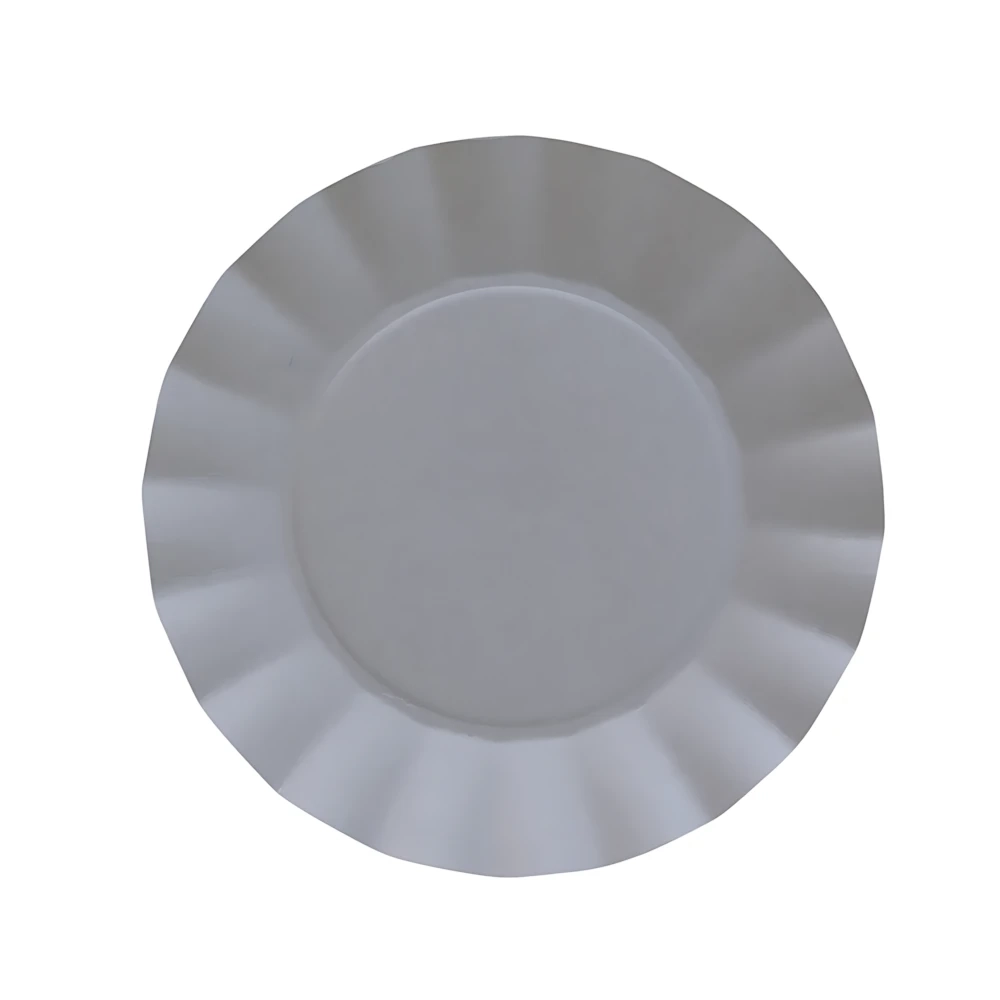 Piatti Grigio grandi in cartoncino compostabile Bruno 24,5cm , 20pz.