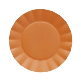 Piatti Arancione grandi in cartoncino compostabile Bruno 24,5cm, 20pz.