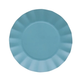 Piatti Turchese grandi in cartoncino compostabile Bruno 24,5cm, 20pz.