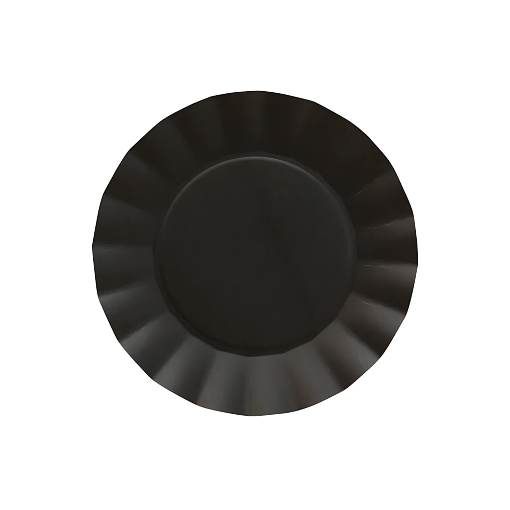 Piatti Neri piccoli in cartoncino compostabile Bruno 21cm, 20pz.