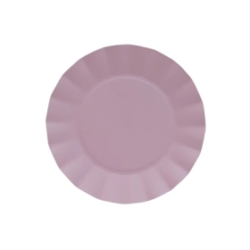 Piatti Rose Quartz piccoli in cartoncino compostabile Bruno 21cm, 20pz.
