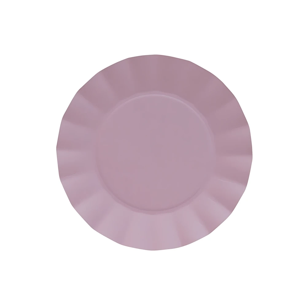 Piatti Rose Quartz piccoli in cartoncino compostabile Bruno 21cm, 20pz.