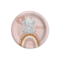 Piatti One Birthday Boho Pink 18cm, 8pz.