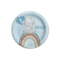 Piatti One Birthday Boho Light Blue 18cm, 8pz.