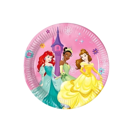 Piattini Principesse Live Your Story Next Generation in cartoncino 20cm, 8pz.