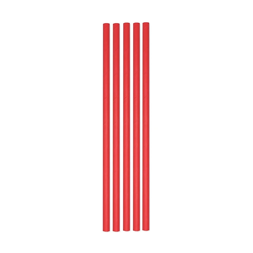 Cannucce Rosse Ecolor in carta 20x0,5cm, 50pz.