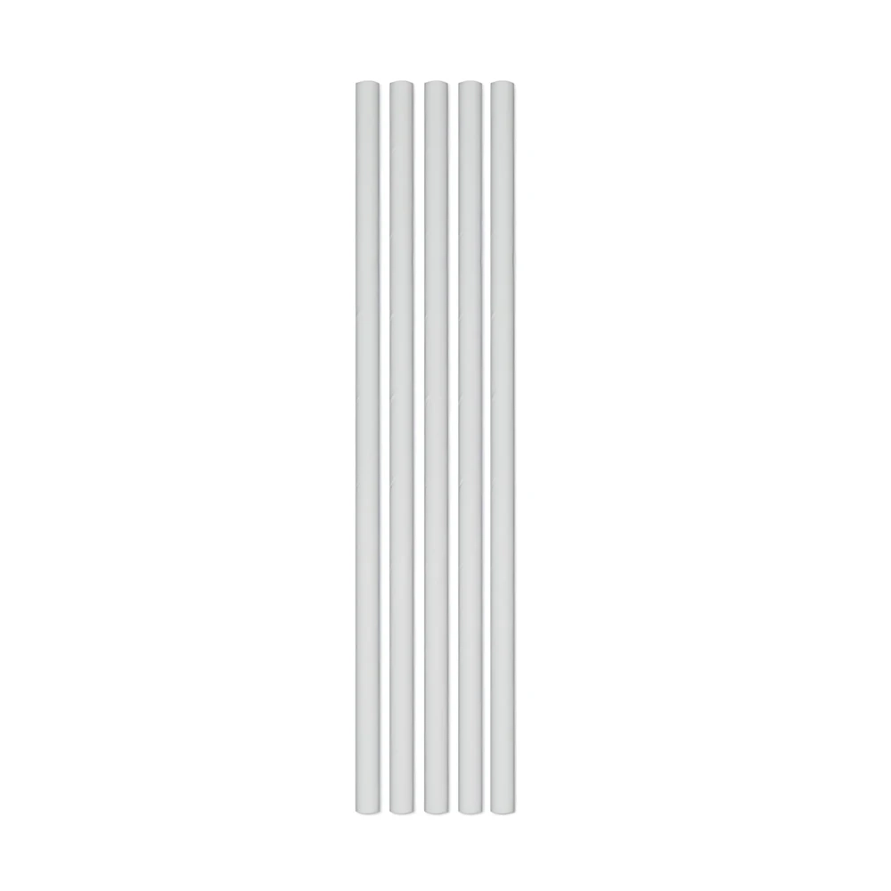 Cannucce Bianche Ecolor in carta 20x0,5cm, 50pz.