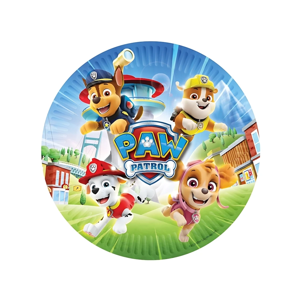 Piatti Paw Patrol grandi 23cm Plastic Free, 8pz.