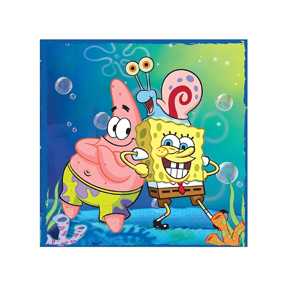 Tovaglioli Spongebob 33x33cm, 20pz.