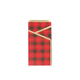 Portaposate Tartan in cartoncino, 8pz.