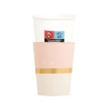 Bicchieri con Cover Baby Chic Rosa 250cc, 8pz.