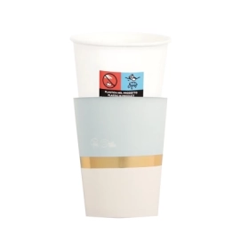 Bicchieri con Cover Baby Chic Azzurri 250cc, 8pz.