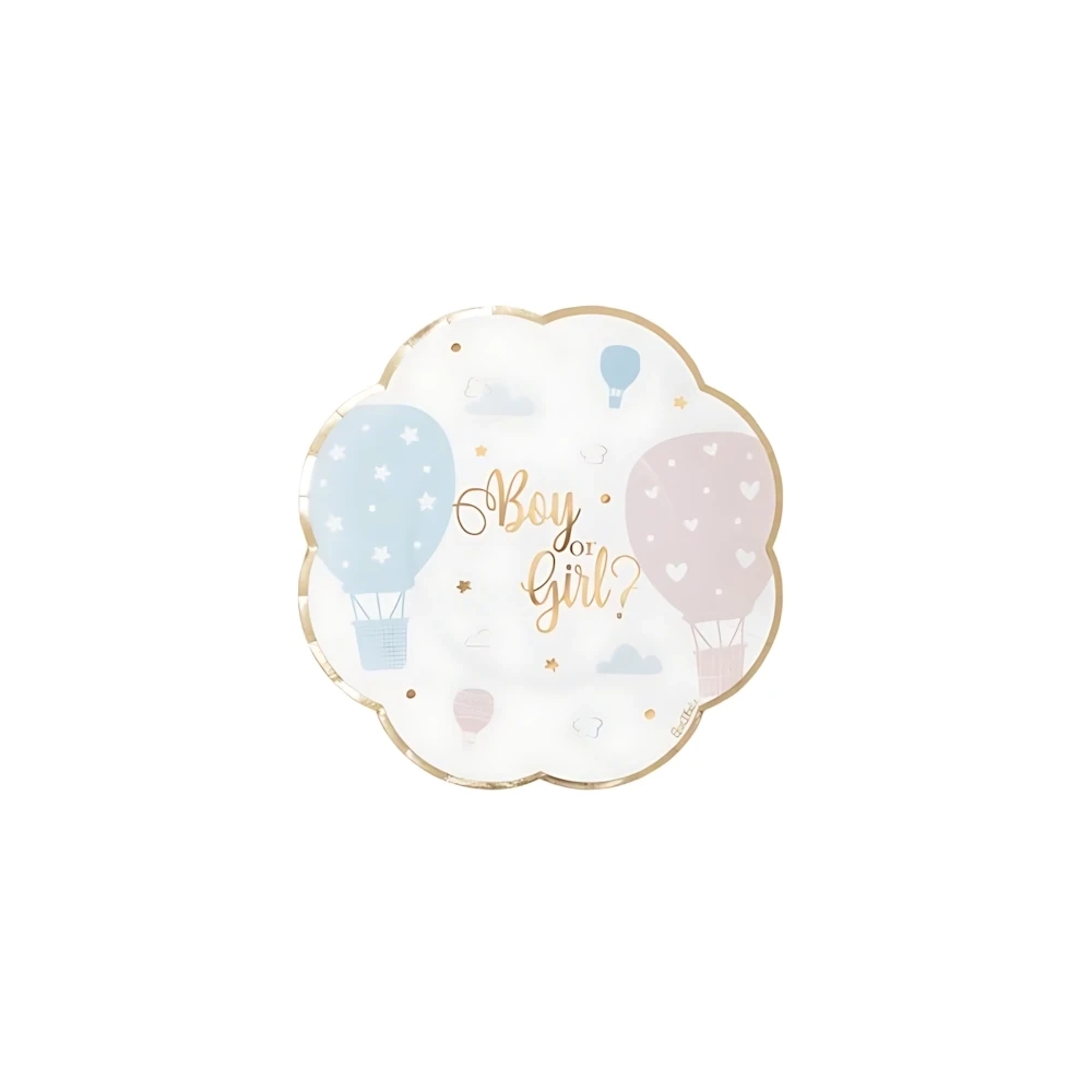 Piatti Boy or Girl, gender reveal 20cm, 8pz.