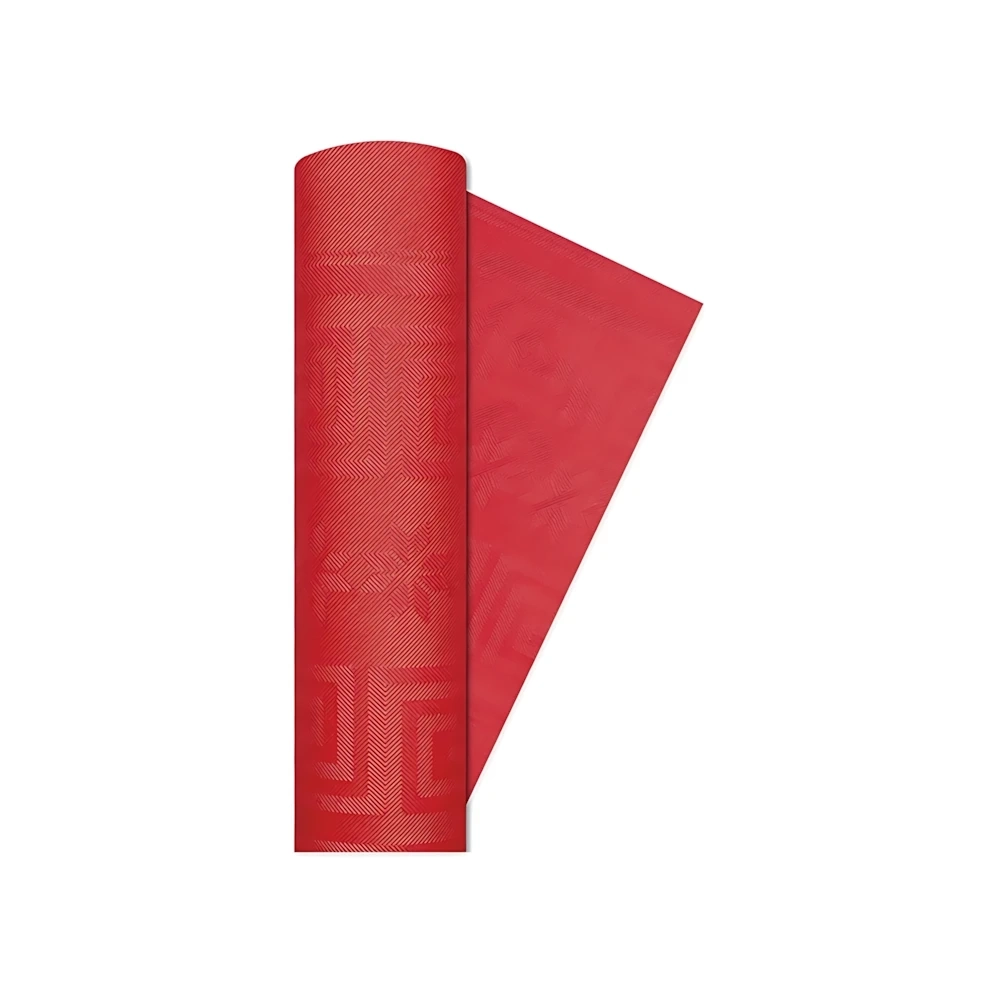 Tovaglia Rossa damascata a rotolo 7x1,18m, 1pz.