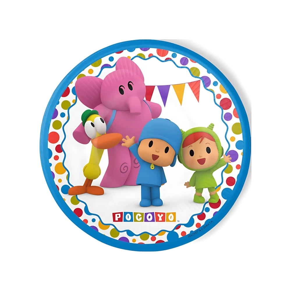 Piatti Pocoyo grandi 23cm Plastic Free, 8pz.