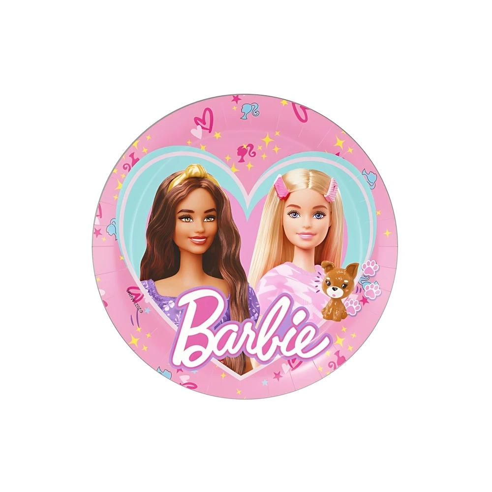 Piatti Barbie 18cm, 8pz.