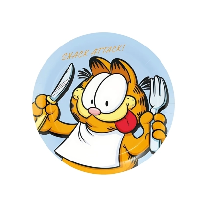 Piatti Garfield in cartoncino 23cm, 8pz.