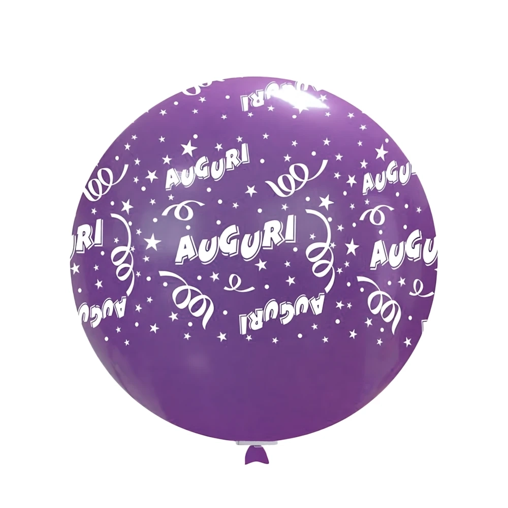 Palloncini 33" (86cm) assortiti con stampa bianca Auguri globo, 1pz.