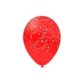Palloncini 12" (30cm) nero 15 con stampa bianca Buon Compleanno Globo, 100pz.