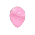 Palloncini 12" (30cm) rosa 26 con stampa bianca Buon Compleanno Globo, 100pz.