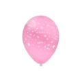 Palloncini 12" (30cm) rosa 26 con stampa bianca globo E' Nata, 100pz.