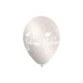 Palloncini 12" (30cm) perla 60 con stampa bianca globo Il mio Battesimo, 100pz.