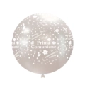 Palloncini 33" (86cm) perla 60 con stampa bianca globo Prima Comunione, 1pz.