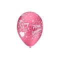 Palloncini 12" (30cm) rosa 74 con stampa bianca globo Prima Comunione, 100pz.