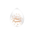 Palloncini 10" (26cm) bianco 10 con stampa ocra Prima Comunione su 2 lati, 100pz.
