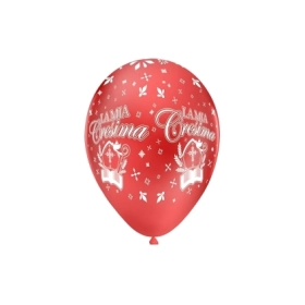 Palloncini 12" (30cm) rosso 63 con stampa bianca globo La Mia Cresima, 100pz.