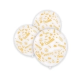 Palloncini 5" (12cm) bianco 10 con stampa ocra globo Cresima, 100pz.