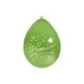 Palloncini 10" (26cm) verde 22 con stampa bianca Promesa su 2 lati, 100pz.