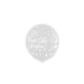 Palloncini 5" (12cm) trasparente 57 con stampa bianca globo Uniti x Sempre, 100pz.
